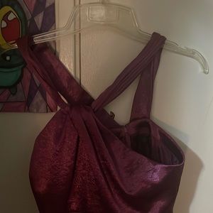 Plum colored satin dress! Size 10! The Limited Event!
